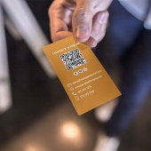 Orange Photo QR Code Connect with Me Business 名刺
