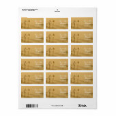 Orange Photo Wedding Return Address ラベル (フルシート)