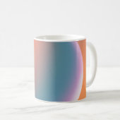 Orange, Pink and Blue Gradient Large Clock コーヒーマグカップ (正面右)