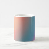 Orange, Pink and Blue Gradient Large Clock コーヒーマグカップ (中央)
