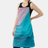 Orange, pink, and teal illustration エプロン (インサイチュ)