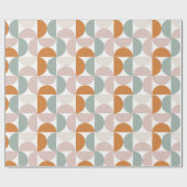 Orange Pink Green Modern Geometric Decoupage ラッピングペーパー (フラット)