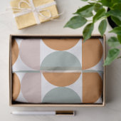 Orange Pink Green Modern Geometric Decoupage 薄葉紙 (ギフト)