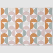 Orange Pink Green Modern Geometric Decoupage 薄葉紙 (正面)