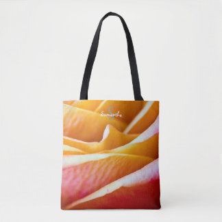 Orange-pink rose Tote bag トートバッグ