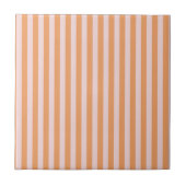 Orange Pink Stripes Pattern Minimal Modern タイル (正面)
