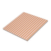 Orange Pink Stripes Pattern Minimal Modern タイル (側面)