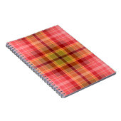 Orange Pink Tartan ノートブック (右側)