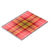 Orange Pink Tartan ノートブック (左側)