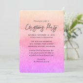 Orange Pink Watercolor Christmas Party 招待状 (スタンド正面)