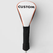 ORANGE Piping Custom Golf Driver Headcover Blank ゴルフヘッドカバー (正面)