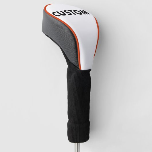 ORANGE Piping Custom Golf Driver Headcover Blank ゴルフヘッドカバー (アングル)