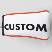 ORANGE Piping Custom Golf Putter Headcover Blank ゴルフヘッドカバー (正面)