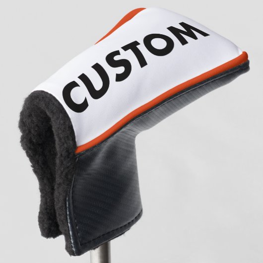 ORANGE Piping Custom Golf Putter Headcover Blank ゴルフヘッドカバー (3/4 正面)