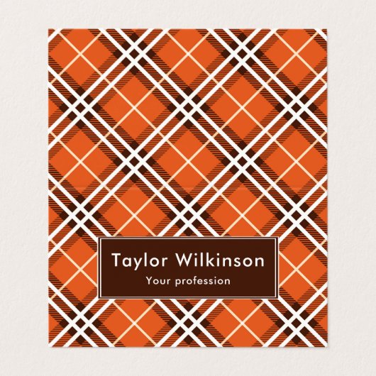 Orange Plaid 名刺 (外部フラット)