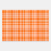 Orange Plaid & Black & White ラッピングペーパーシート (正面)