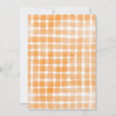 Orange Plaid Cider and Donuts Fall Birthday 招待状 (裏面)