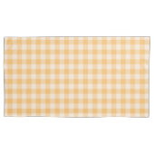 Orange Plaid Pattern Pair Of Pillowcases 枕カバー (正面左)