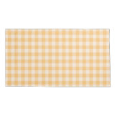 Orange Plaid Pattern Pair Of Pillowcases 枕カバー (裏面-左)