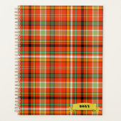 Orange Plaid Personalized Day Planner プランナー手帳 (正面)