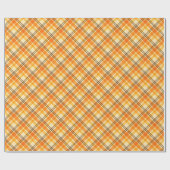 Orange Plaid   Wrapping Paper ラッピングペーパー (フラット)