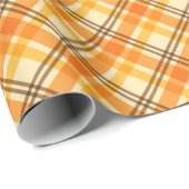 Orange Plaid   Wrapping Paper ラッピングペーパー (ロールコーナー)