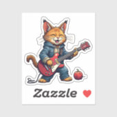 Orange Playing Guitar シール (シート)