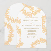 Orange Plumeria Wedding 招待状 (正面/裏面)