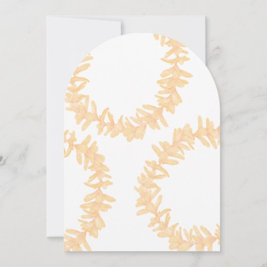 Orange Plumeria Wedding 招待状 (裏面)