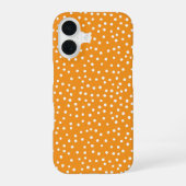 Orange Polka Dot Pattern Phone Case iPhone 16ケース (裏面)