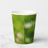 Orange Poppy Summer Flower On Green 50th Birthday 紙コップ (右)