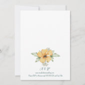 Orange Poppy Watercolour Florals Wedding 招待状 (裏面)