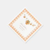 Orange Pumpkin Baby Shower Napkins スタンダードカクテルナプキン (角)
