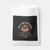 Orange Pumpkin Carving Black Halloween Party  フェイバーバッグ (正面)