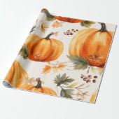Orange Pumpkin is on The Way Autumn Baby Shower ラッピングペーパー (アンロールド)