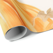 Orange Pumpkin is on The Way Autumn Baby Shower ラッピングペーパー (ロールコーナー)