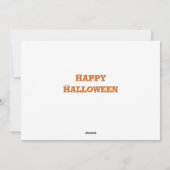 Orange Pumpkins 4 Skeletons Happy Halloween シーズンカード (裏面)