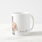 Orange Pumpkins Black Man コーヒーマグカップ (正面右)