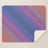 Orange Purple and Blue Stripes Abstract Pattern シェルパブランケット (正面(横))