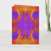 Orange Purple And Red Abstract Graphic Art Design カード (裏面)