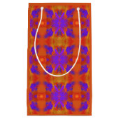 Orange Purple And Red Abstract Graphic Art Design スモールペーパーバッグ (正面)