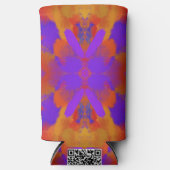 Orange Purple And Red Abstract Graphic Art Design スリム缶クーラー (正面)