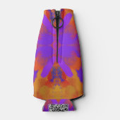 Orange Purple And Red Abstract Graphic Art Design ボトルクーラー (裏面)