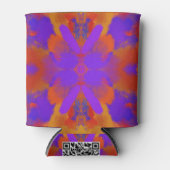 Orange Purple And Red Abstract Graphic Art Design 缶クーラー (正面)