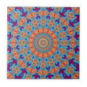 orange purple blue mandala pattern タイル (正面)