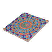 orange purple blue mandala pattern タイル (側面)
