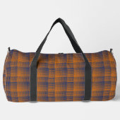 Orange Purple Checker Abstract Pattern Large ダッフルバッグ (正面)