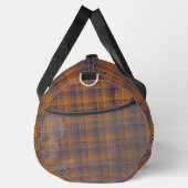Orange Purple Checker Abstract Pattern Large ダッフルバッグ (右)