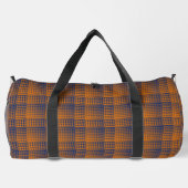 Orange Purple Checker Abstract Pattern Large ダッフルバッグ (裏面)