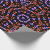 Orange & Purple Kaleidoscope Fractal Pattern ラッピングペーパー (角)